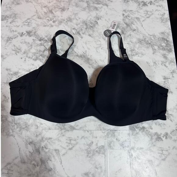 Torrid Curve Bra 46B Black 360 Back Smoothing Full Coverage Balconette Lined NWT - Picture 4 of 7